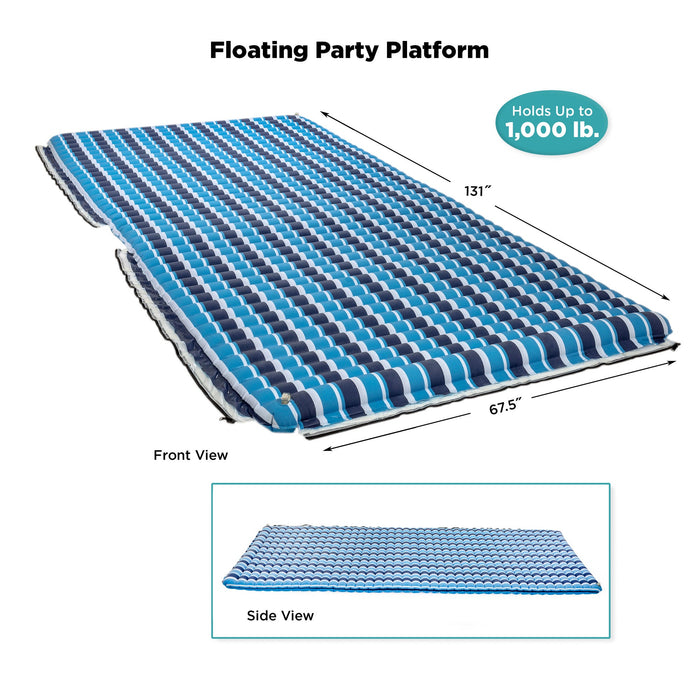 Aqua Leisure Supersized Party Plank Inflatable Floating Island Raft Platform