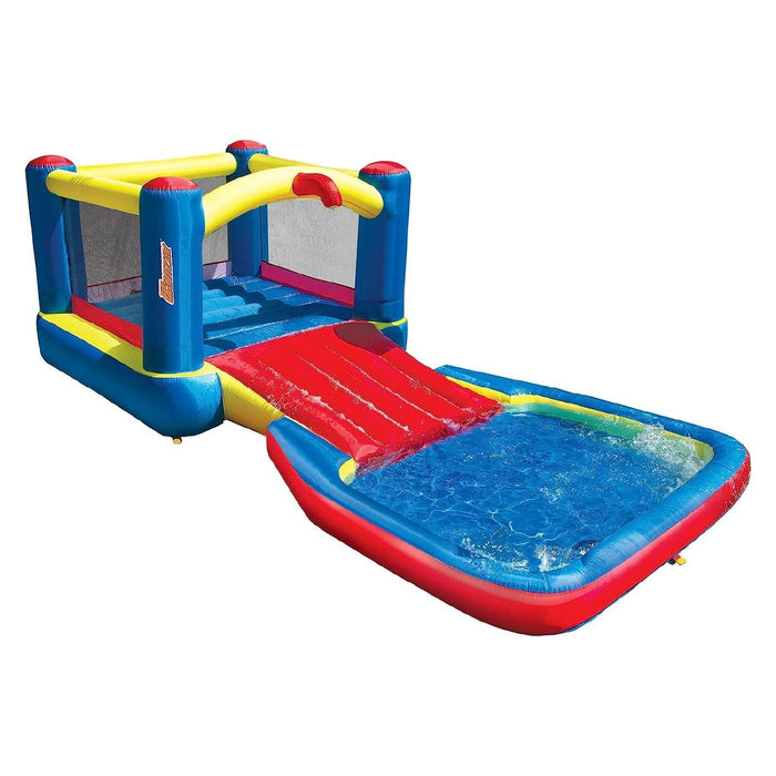 Banzai Bounce N Splash Outdoor Water Park Aquatic Activity Play Center w/ Slide