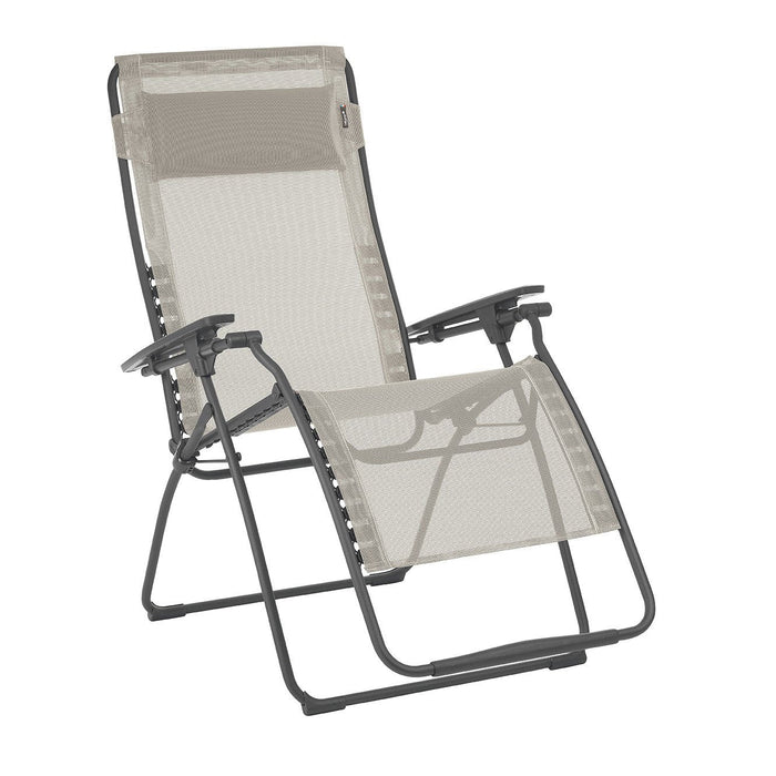 Lafuma Futura XL Zero Gravity Recliner Lawn Patio Lounge Chairs Set, Tan (Pair)