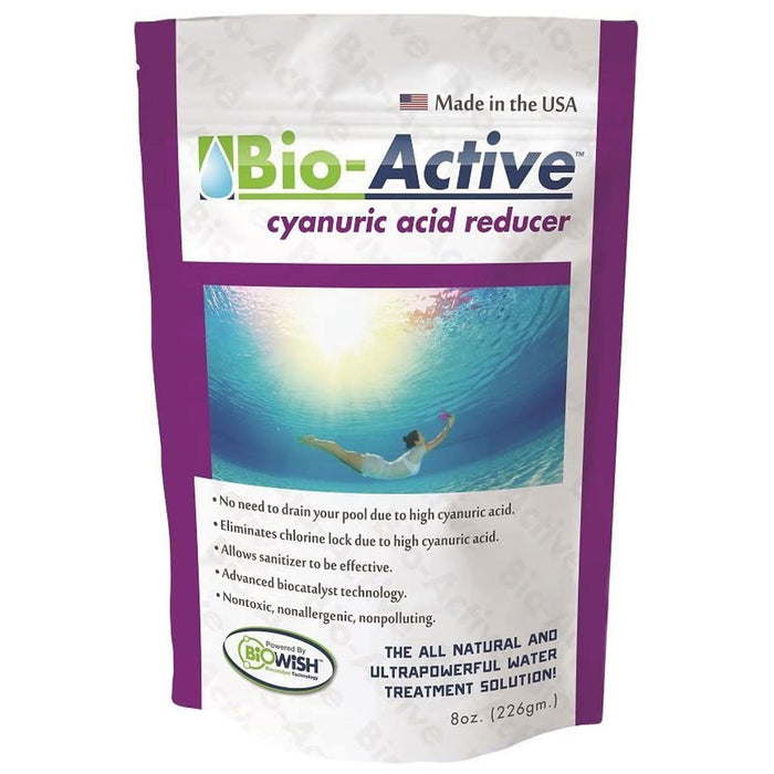 Bio-Active Non Polluting Cyanuric Acid Reducer Powder for Pools, 8 Oz (3 Pack)