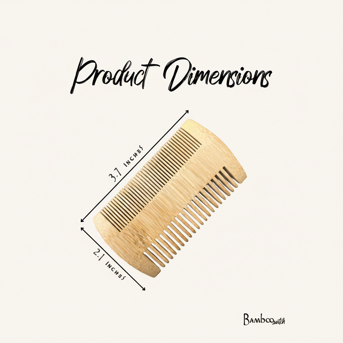 Bamboo Beard Comb | Double-Sided