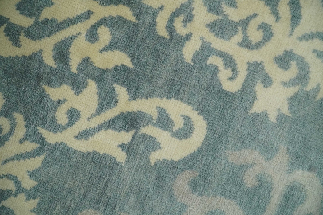 Beige and Gray 2x3 Hand Knotted Traditional Persian Oushak Wool Rug | N5923
