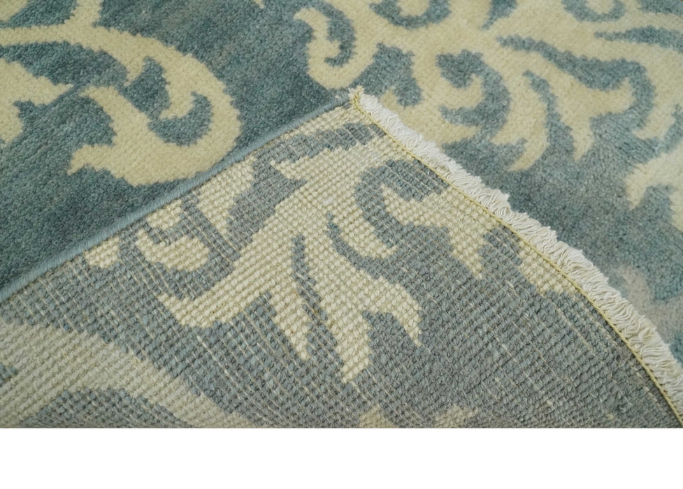 Beige and Gray 2x3 Hand Knotted Traditional Persian Oushak Wool Rug | N5923