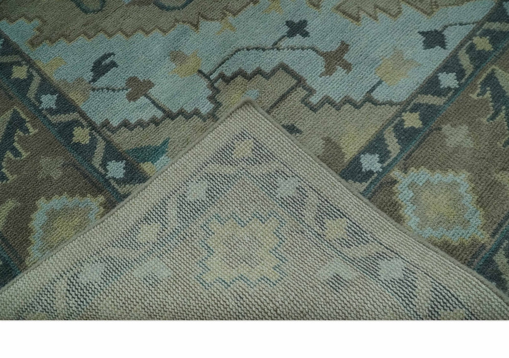 Beige, Brown and Silver Hand Knotted Traditional Multi size wool Area Rug
