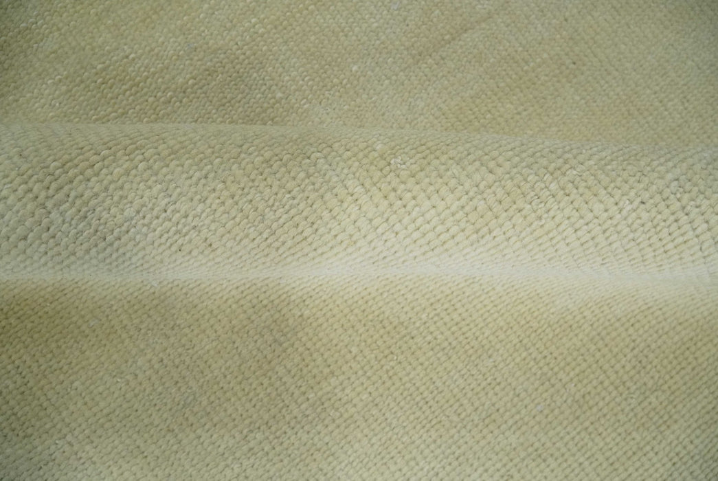 Beige Modern Solid Hand knotted 8x10 wool Area Rug