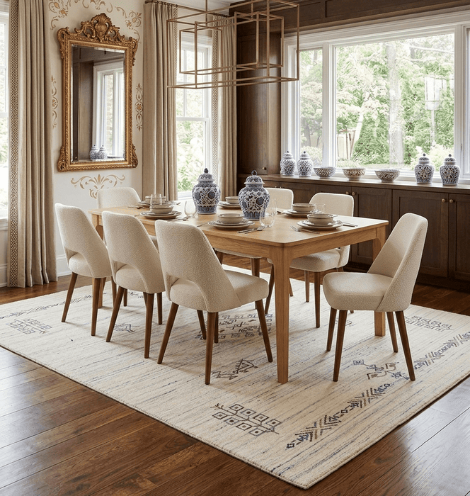 Beige Tribal Center Medallion Hand Loomed Wool Rug