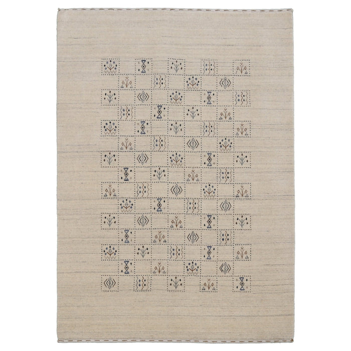 Beige Tribal Design Hand Loomed Wool Area Rug