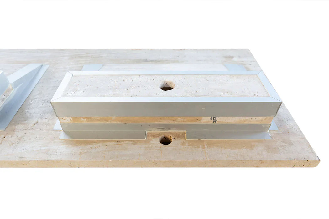 Troia Light Travertine Vein-cut Double Sink Above Vanity Bathroom Sink