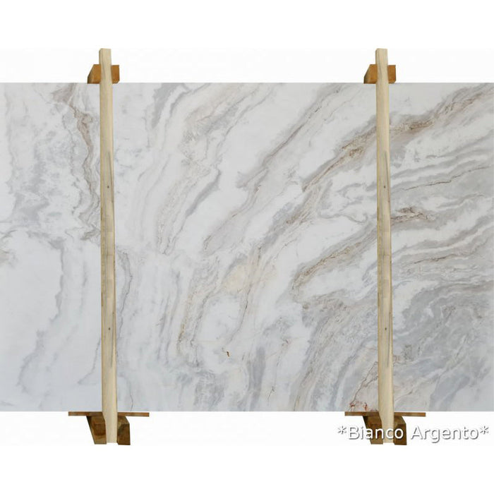 Bianco Argento White Bookmatching Marble Slabs Polished - Livfloors Collection