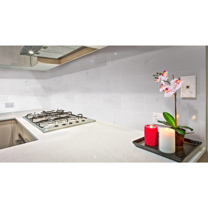 Bianco Dolomite Marble Tile Honed-Wall Collection - Livfloors Collection