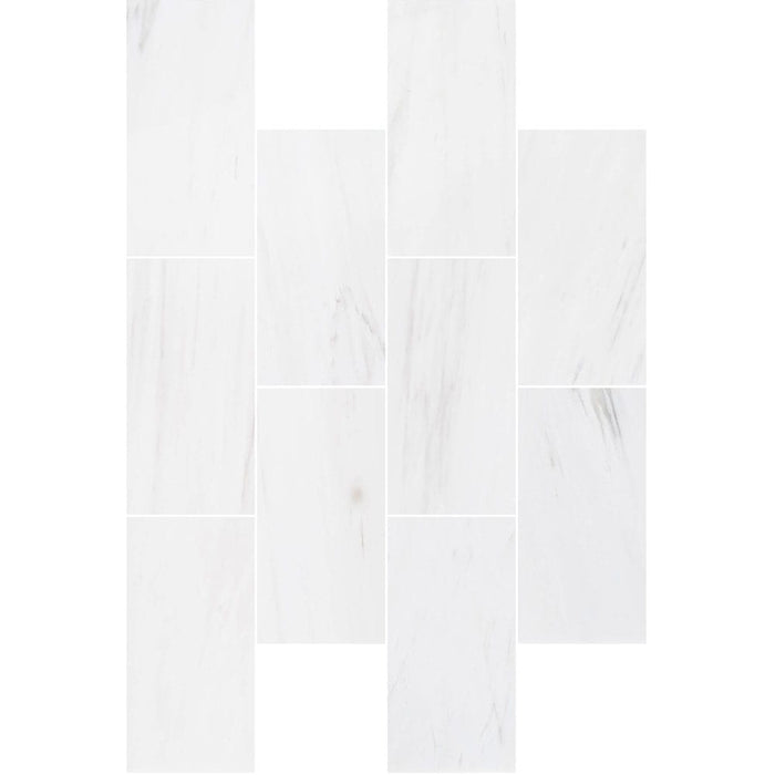 Bianco Dolomite Marble Tile Honed-Wall Collection - Livfloors Collection