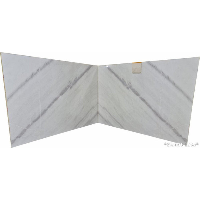 Bianco Lasa White Bookmatching Marble Slabs Polished - Livfloors Collection