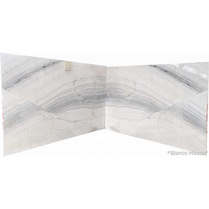 Bianco Massa White Bookmatching Marble Slabs Polished - Livfloors Collection