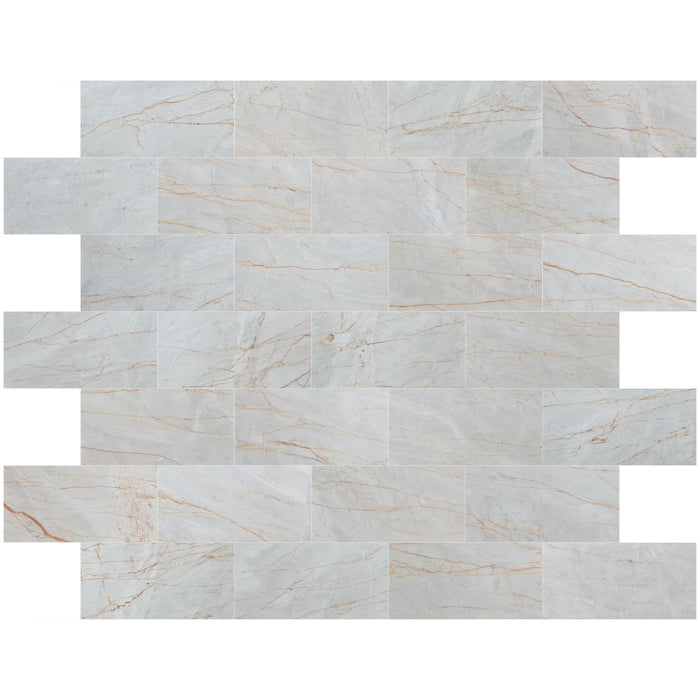 Bianco Venato Exotic Marble Polished Floor and Wall Tile - Large Format - Livfloors Collection