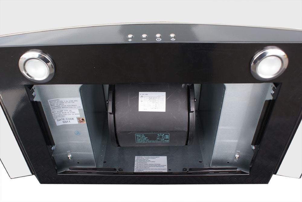 36 Inch 600 CFM Black Wall Mount Range Hood - VICTORY SV400D