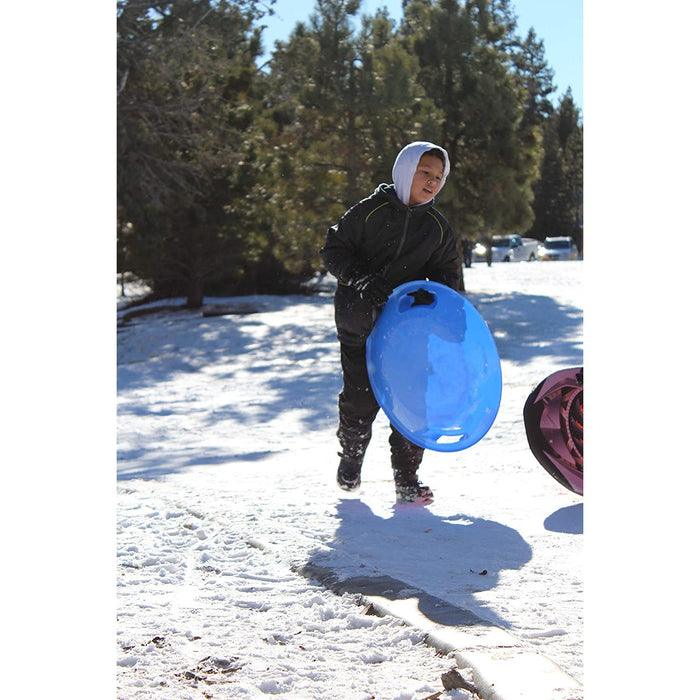 Slippery Racer Downhill Pro Buddy The Elf Plastic Saucer Disc Snow Sled, Green