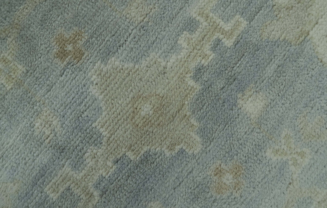 Blue And Beige Traditional Oushak Design Hand Knotted 6x9 wool area rug