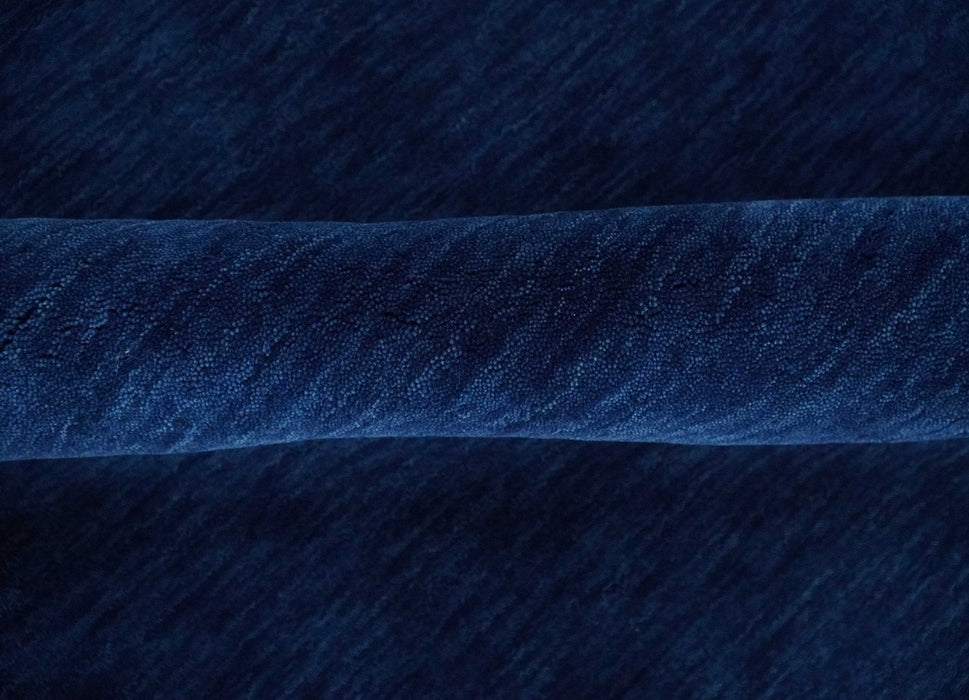 5.8x8 Blue and Rust with multicolor Striped Wool Hand Woven Southwestern Lori Gabbeh Rug| KNT19