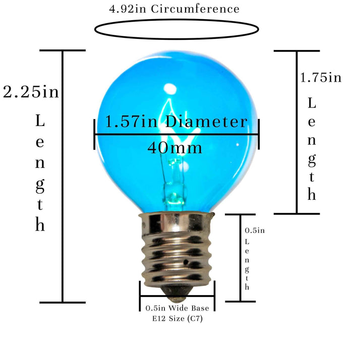 Blue G40 Light Bulbs