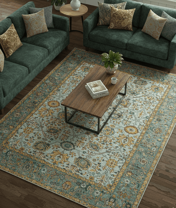 Blue Traditional Turkish knot fine 9.6x12 Hand knotted Wool Area Rug