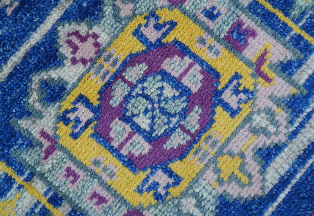 Blue Transitional Design 2x3 Hand knotted  Wool Area Rug