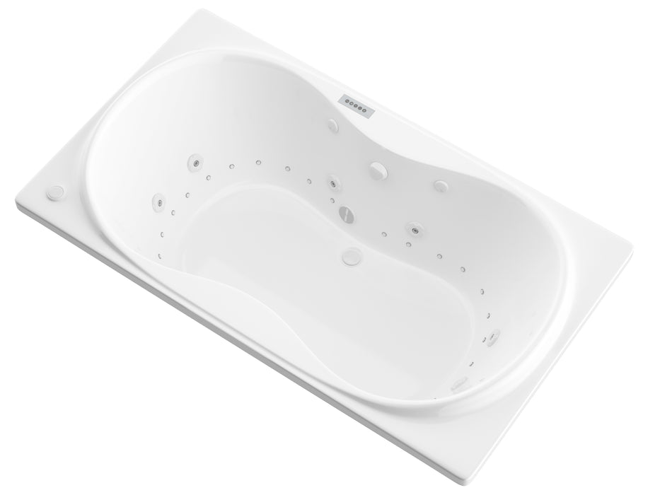 Atlantis Whirlpools Whisper  Deluxe Series 41.5 x 71.75in. Air and Whirlpool Jetted Bathtub in White