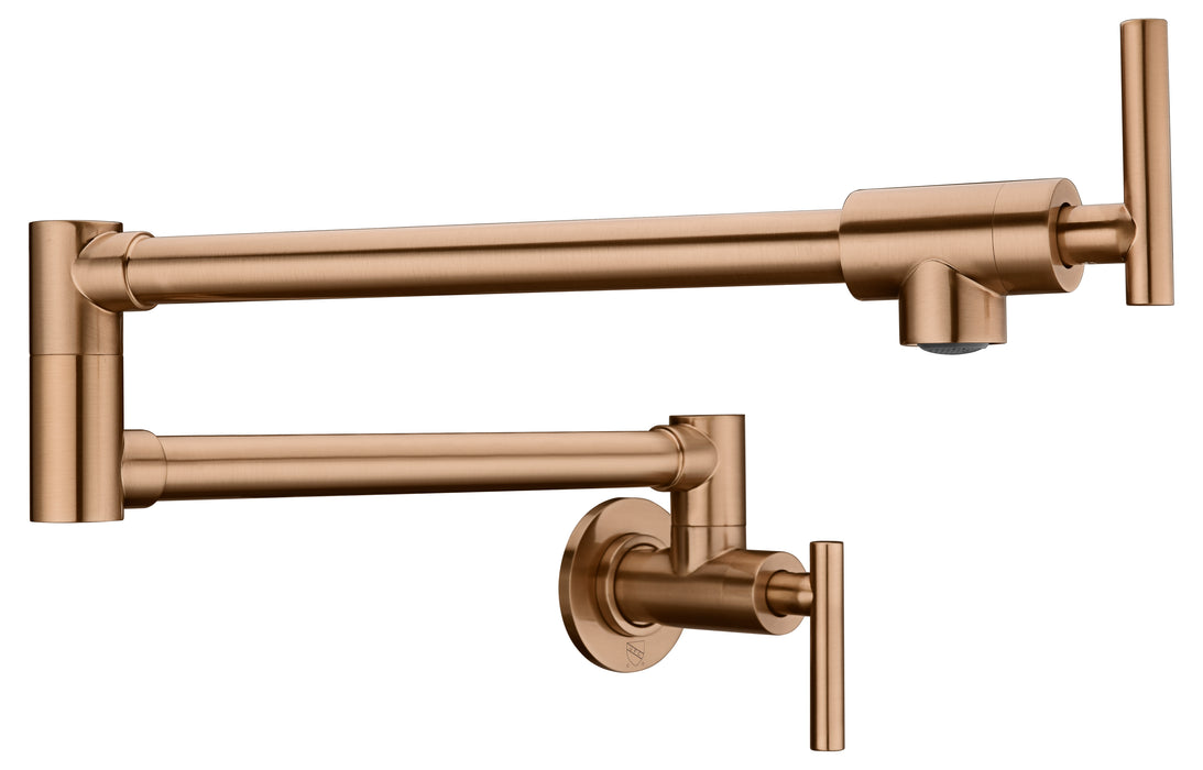 Braccia Series 24" Wall Mounted Pot Filler in Rose Gold