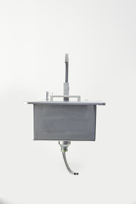 21" Sink & Faucet, Drain, Soap Dispenser