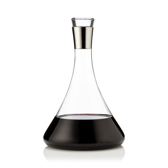 Irving Chrome-Rimmed Crystal Decanter