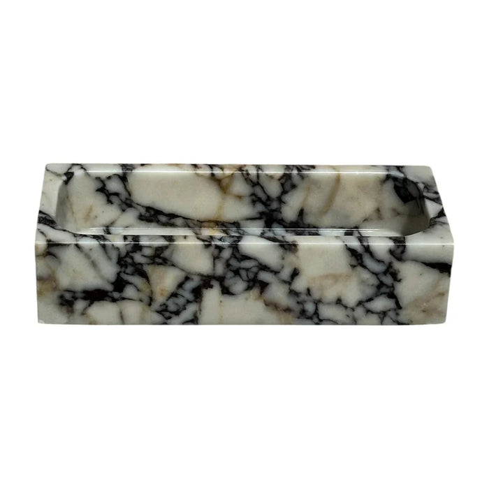 Calacatta Viola Marble Rectangular Wall-mount Bathroom Sink (W)12" (W)20" (H)5"