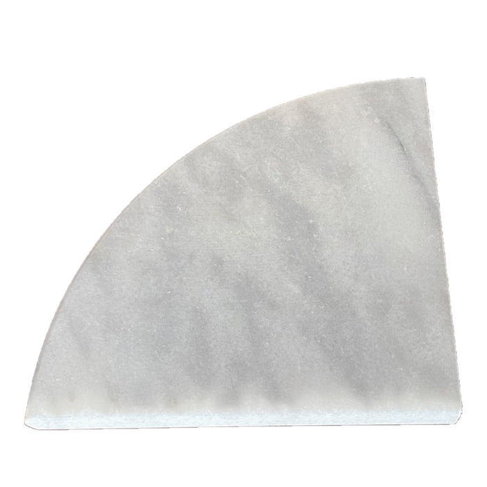 Carrara White Marble 9" Shower Corner Shelf Semi Polished - Belair Collection