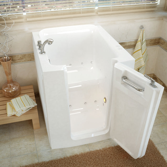 MediTub Walk-In 32 x 38 Right Door White Air Jetted Walk-In Bathtub