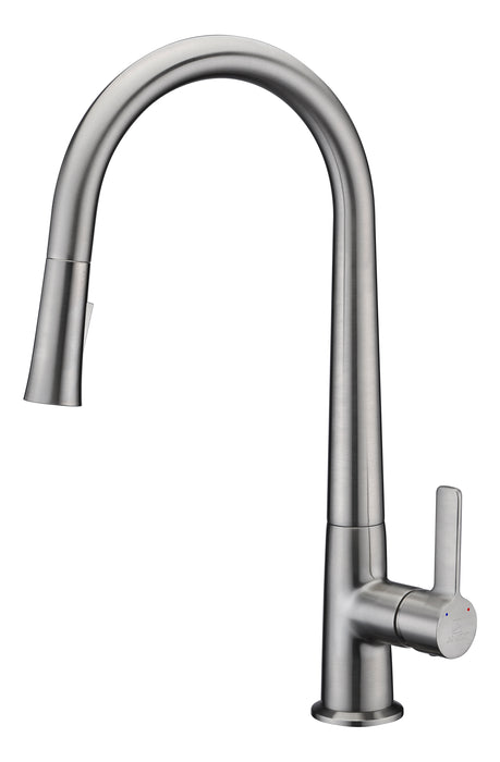 Orbital Single Handle Pull-Down Sprayer Kitchen Faucet in Brushed Nickel