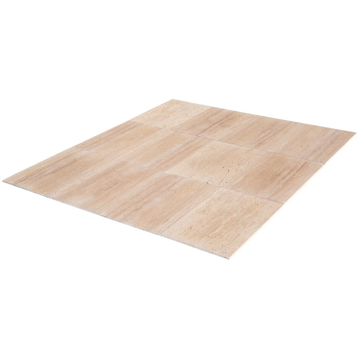 Classic Light Vein-cut Travertine Floor and Wall Tile 12"x24" - Livfloors Collection