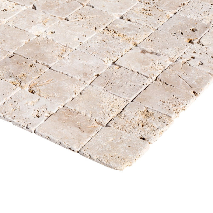 Rustic Beige Travertine Tumbled Floor and Wall Tile - Livfloors Collection