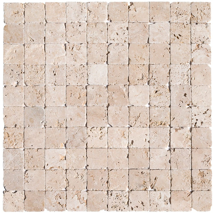 Rustic Beige Travertine Tumbled Floor and Wall Tile - Livfloors Collection