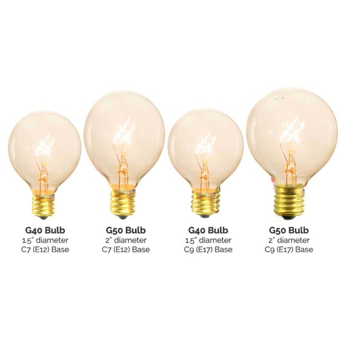 Clear G50 Globe Light Bulbs