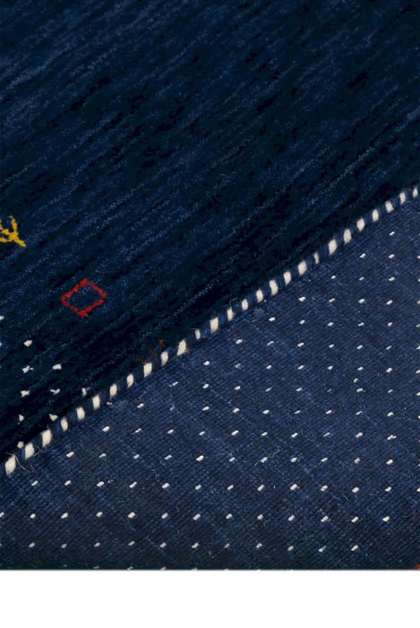Contemporary Gabbeh Border Design Hand Loomed Wool Area Rug