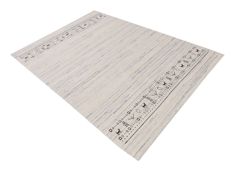 Contemporary Ivory Design Hand Loomed Wool Rug