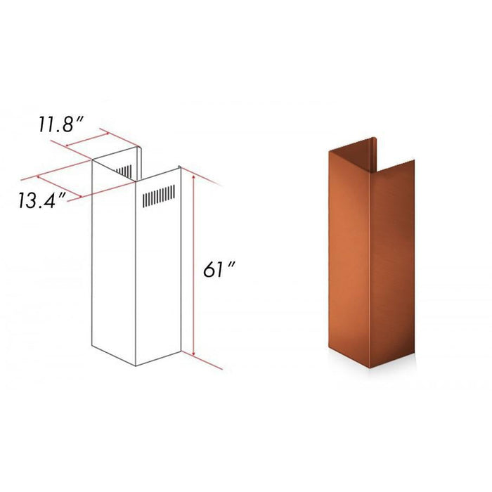 ZLINE 5 ft. Chimney Extension for Ceilings up to 12.5 ft., 8667C-E