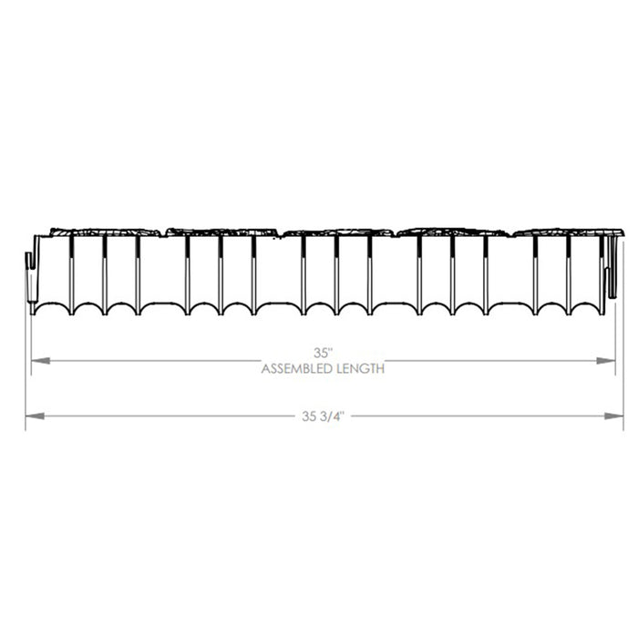 Suncast Quick Edge 35 Inch Single Strip Resin Lawn Edging, Flagstone (8 Pack)