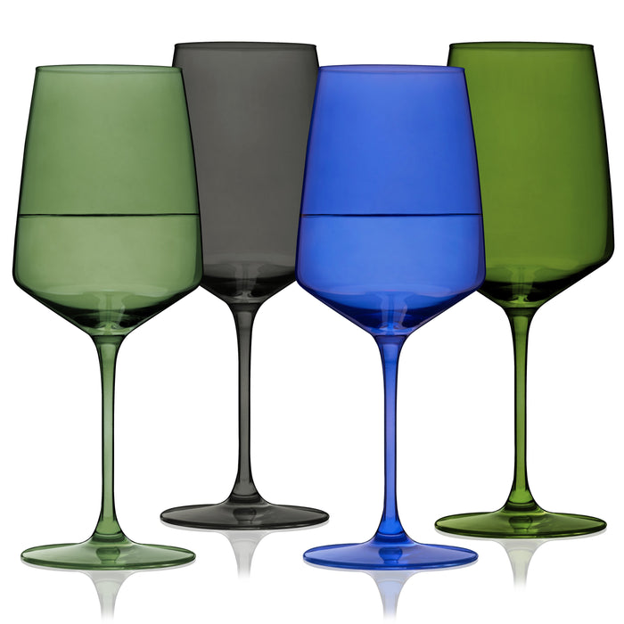 Reserve Nouveau Crystal Wine Glasses in Seaside Set of 4