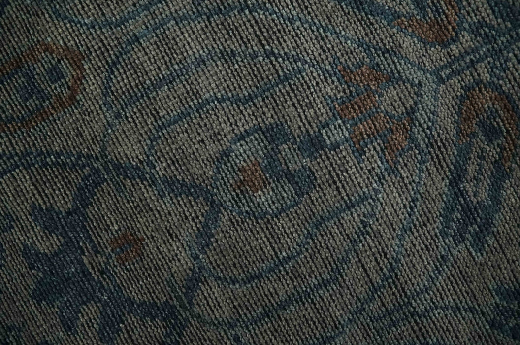 Custom Made Antique Style Gray, Taupe and Gray Traditional Design wool Rug
