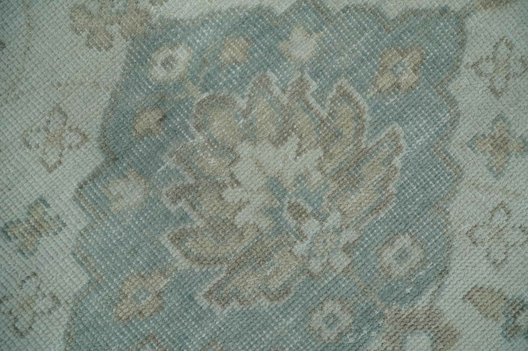 Custom Made Antique Style Neutral Ivory and Camel Custom Made wool Area Rug