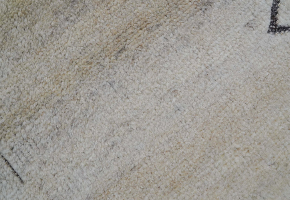 Custom Made Contemporary Design Black And Beige Hand knotted wool Area Rug