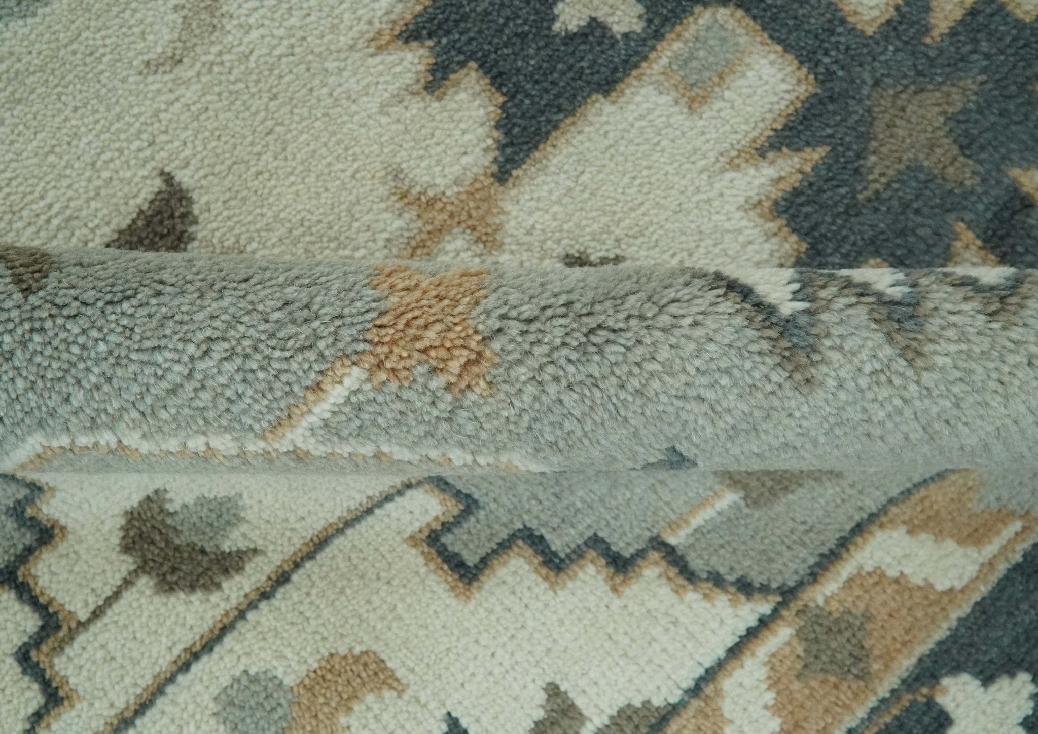 Custom Made Ivory, Gray, Camel and Charcoal Traditional Multi Size Woo