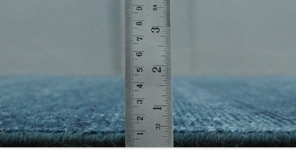 Custom Made Midnight blue Solid Hand knotted Modern wool Area Rug