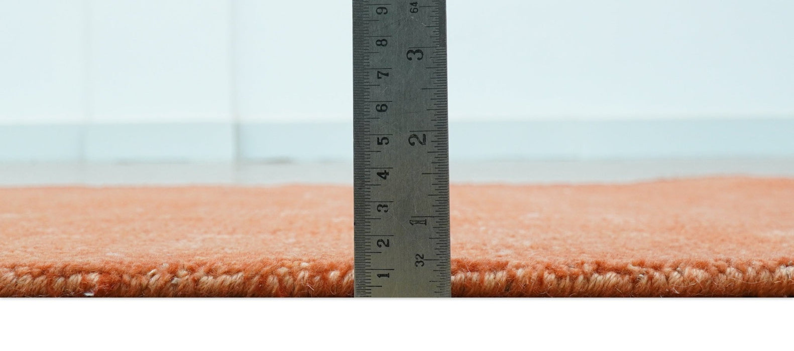 Custom Made Modern Solid Overdyed Rust Hand Knotted Wool Area Rug