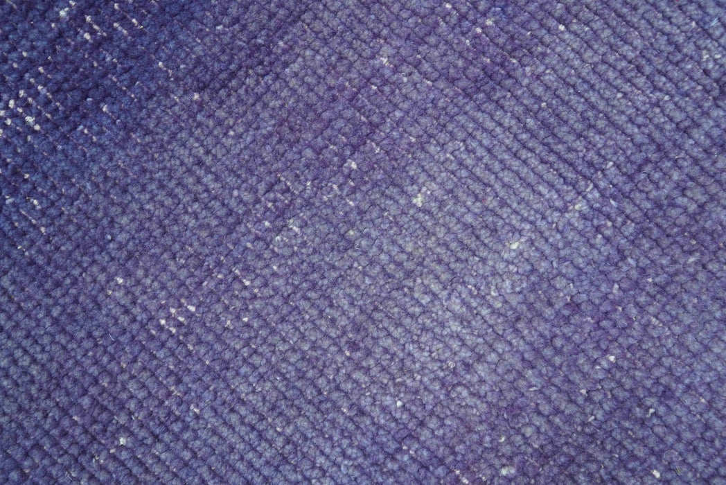 Custom Made Purple Modern Solid Overdyed Hand Knotted Wool Area Rug