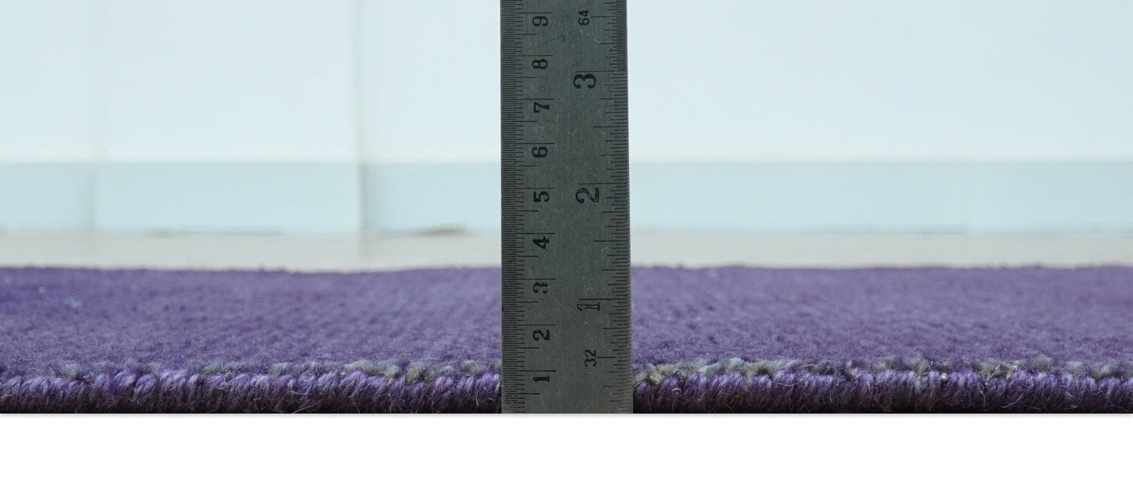 Custom Made Purple Modern Solid Overdyed Hand Knotted Wool Area Rug